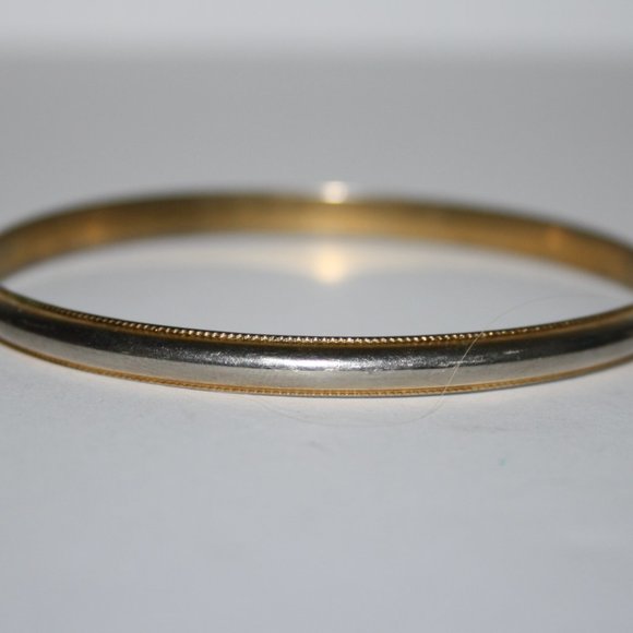 Vintage gold and silver bangle bracelet Monet